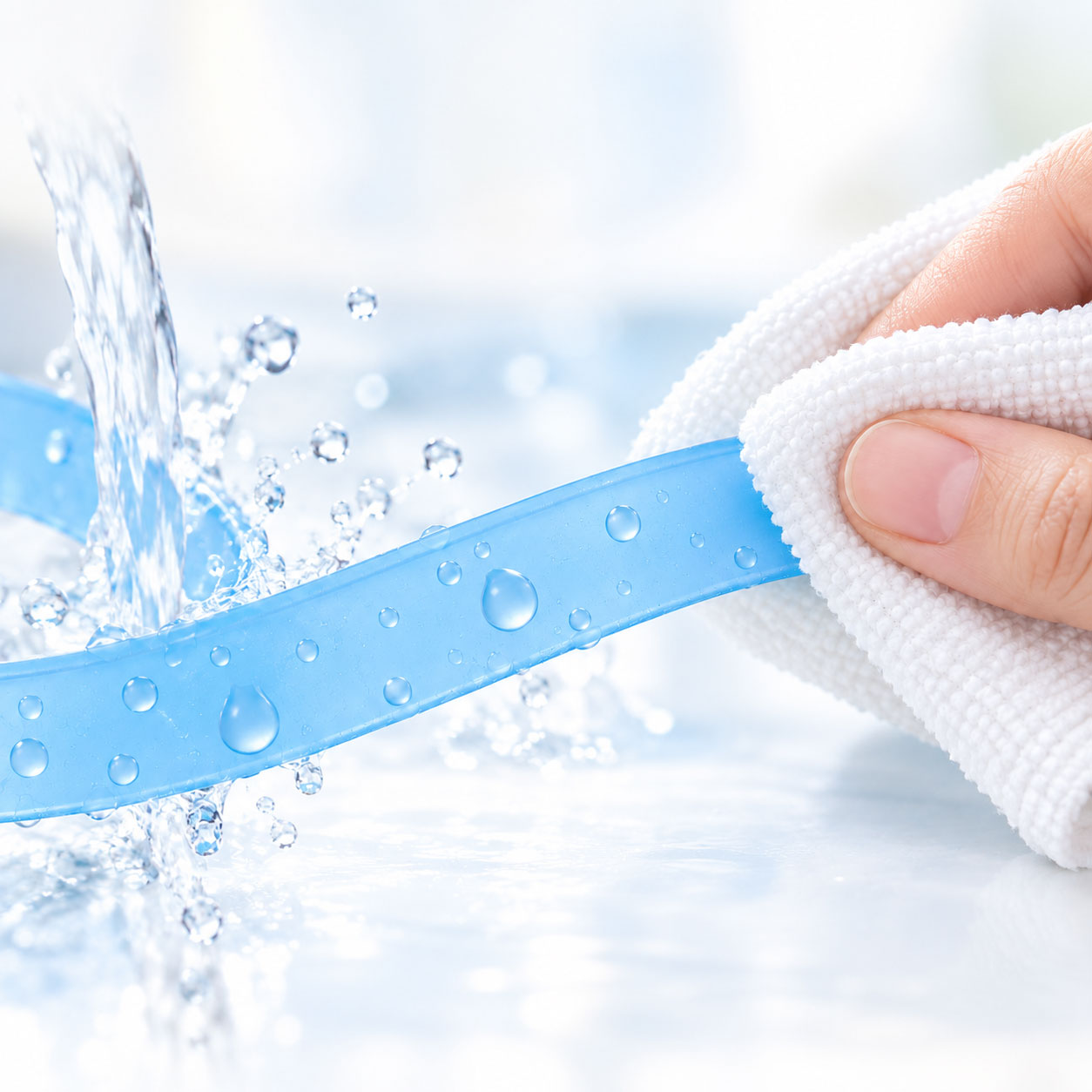 水拭き・水洗いがしやすい防水仕様のクリンネック